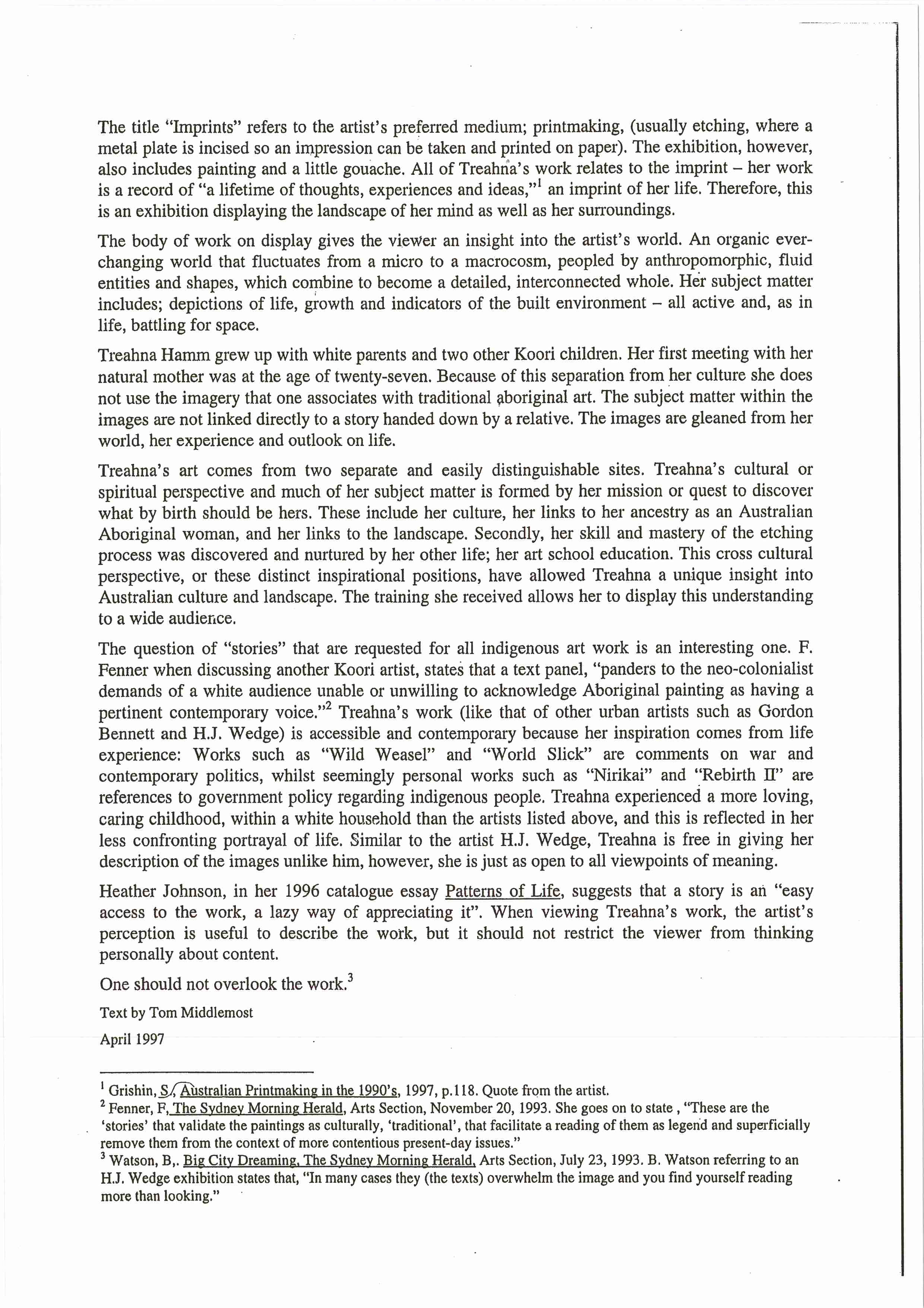 Art exhibition essay