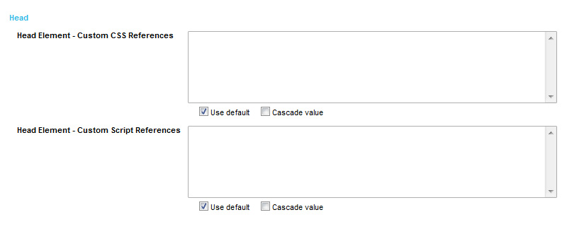 Metadata Head CSS and Scripts